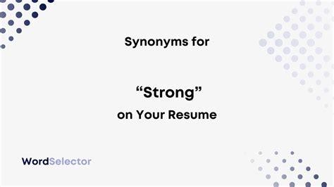 strong synonym resume